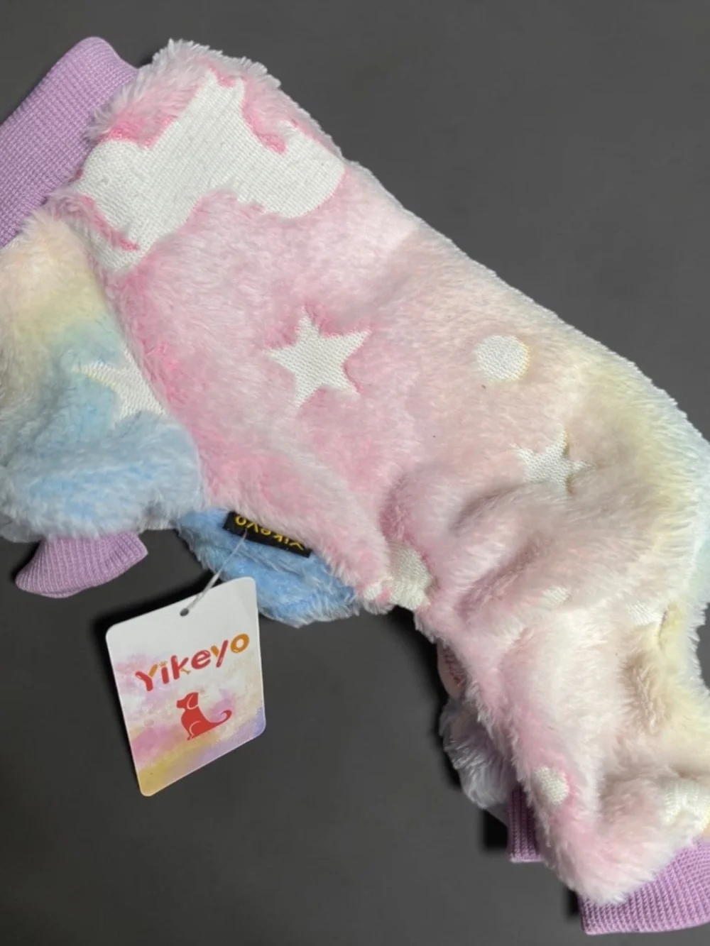 Pink Glow in the Dark Dog Pajamas XXXS Soft Fleece Puppy Jumpsuit NWT